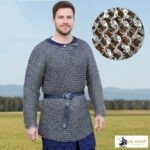 Chainmail hauberk 9mm round riveted every ring