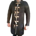 chainmail hauberk with buckle clouser
