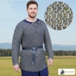 aluminium chainmail hauberk 9MM Flat Ring Riveted with washer