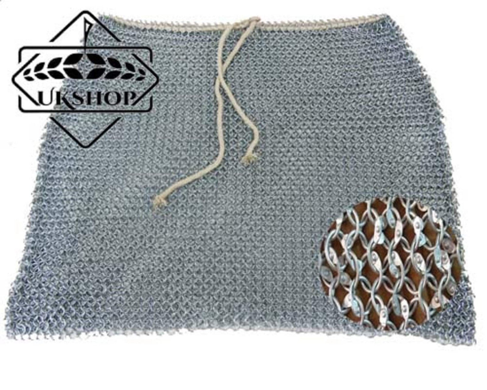 Medieval Chainmail Skirt, 9mm Round Riveted Skirt, Thanks giving gift