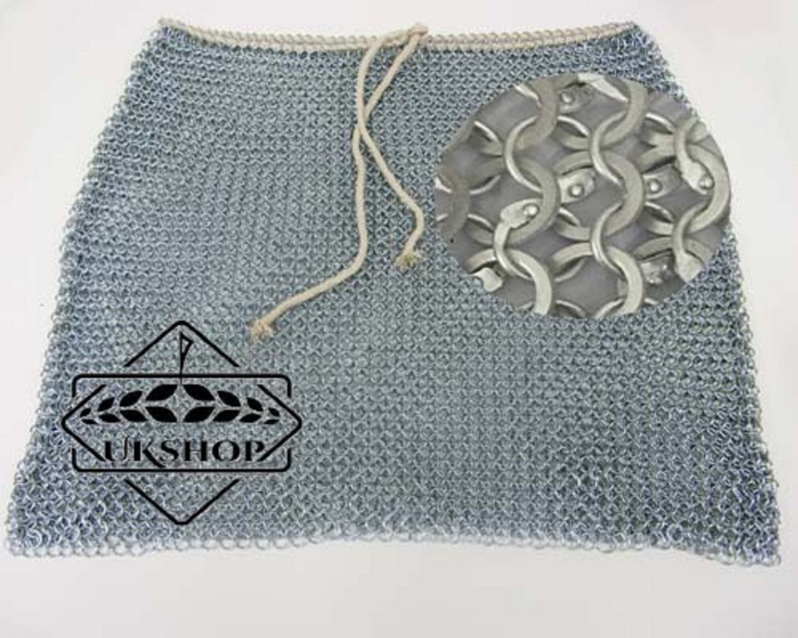 Aluminium Chainmail Skirt, 9mm Round Riveted with Solid Rings, Thanksgiving gift