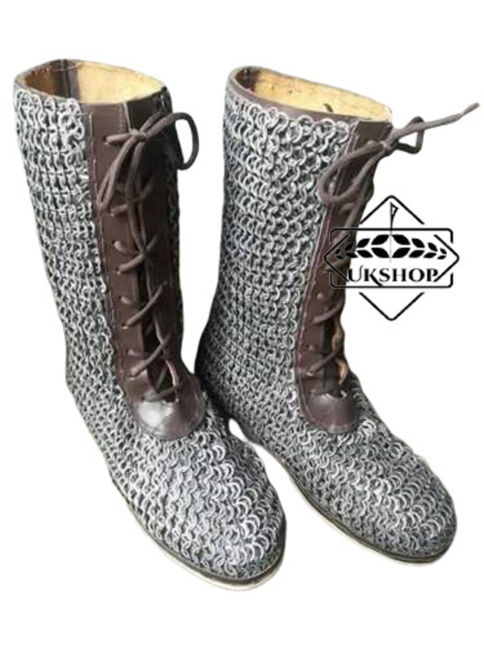 chainmail leather boots