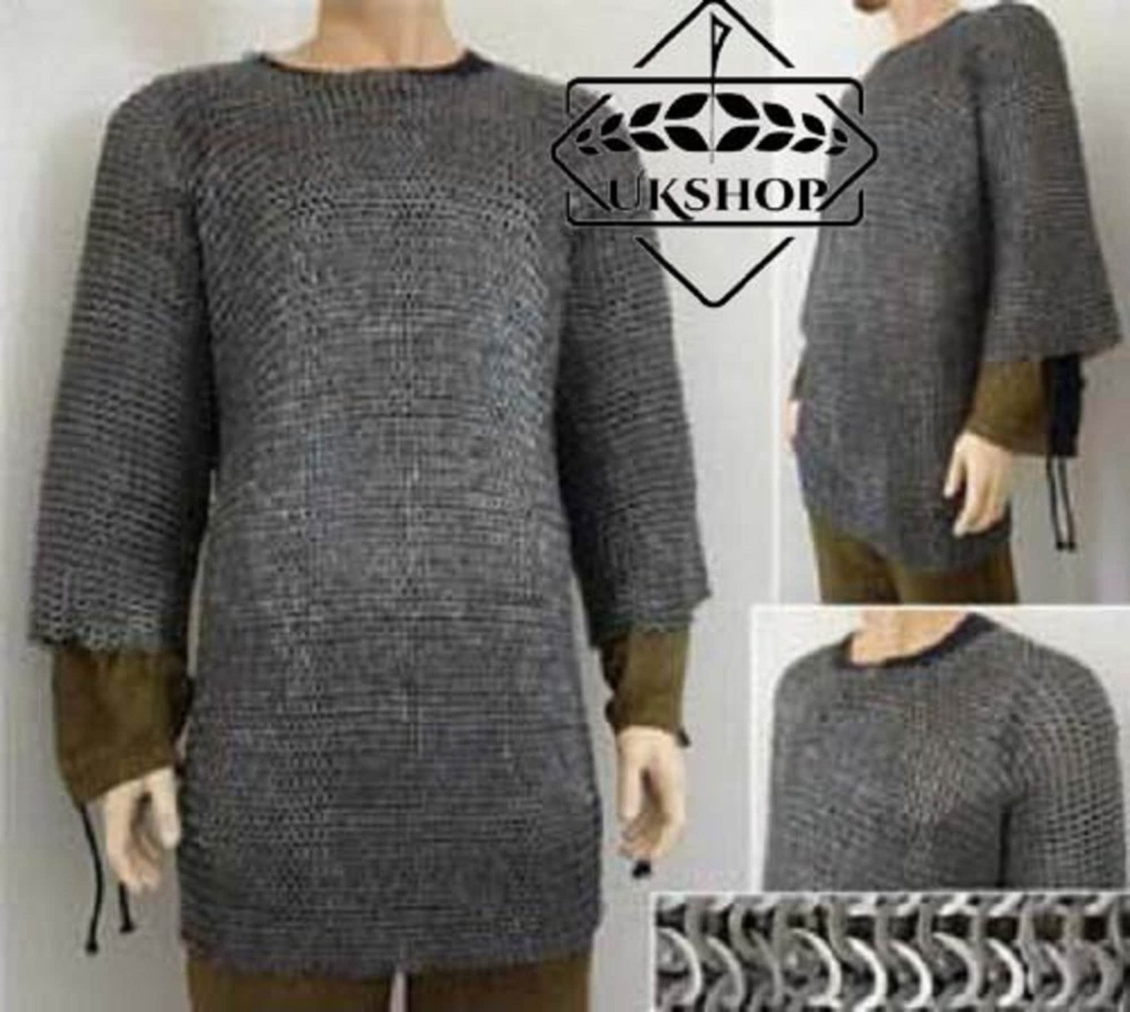 8mm Chainmail shirt, 8MM Flat riveted With Solid rings Half Sleeve Chainmail Shirt, Thanks giving gift