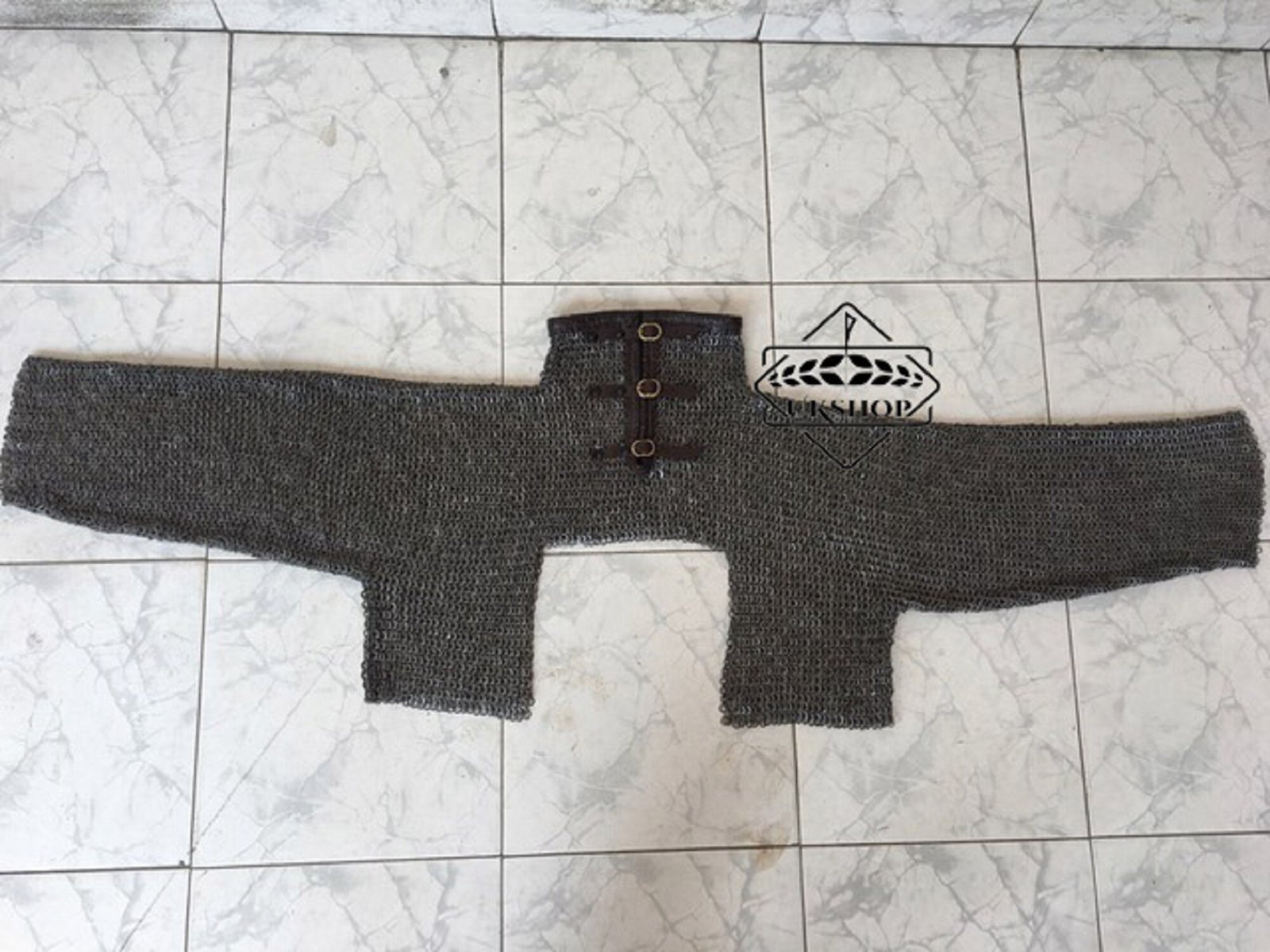 chainmail half hauberk 9mm flat ring riveted ms