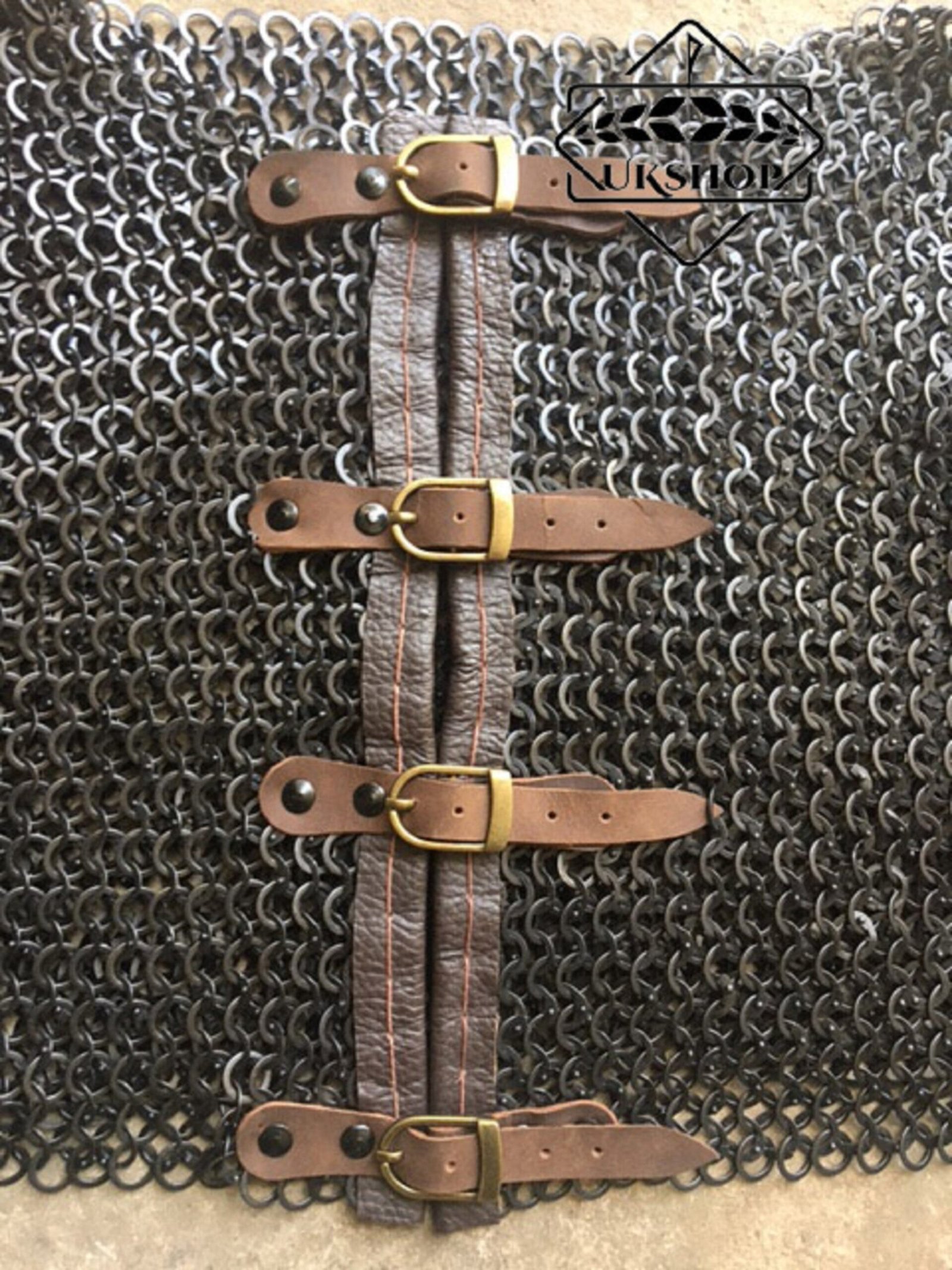 Chainmail half Hauberk 9MM flat riveted