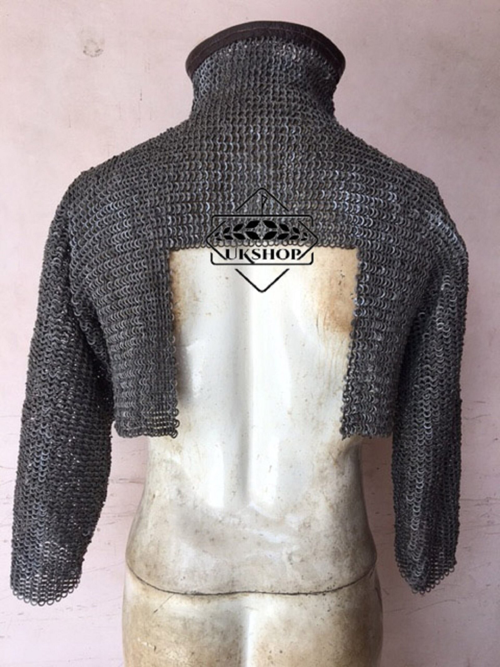 chainmail half hauberk 9mm flat ring riveted ms
