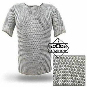 6mm Aluminum Chainmail Shirt, 6mm Butted Chainmail Half Sleeves shirt Haubergeon, Thanks giving gift