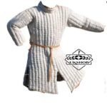 Medieval White Color Gambeson | Medieval Gambeson For Sca Larp|  Padded Gambeson Full Sleeves Armor Reenactment, Thanks giving gift