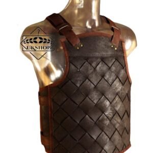 Mercenary Leather Body Armour Brown Weave Larp, Thanks giving gift