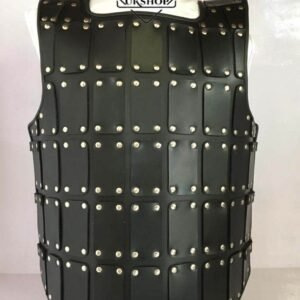 Black leather Armor|  Mercenarie Brigandine Armor | Viking SCA renaissance Larp, Thanks giving gift