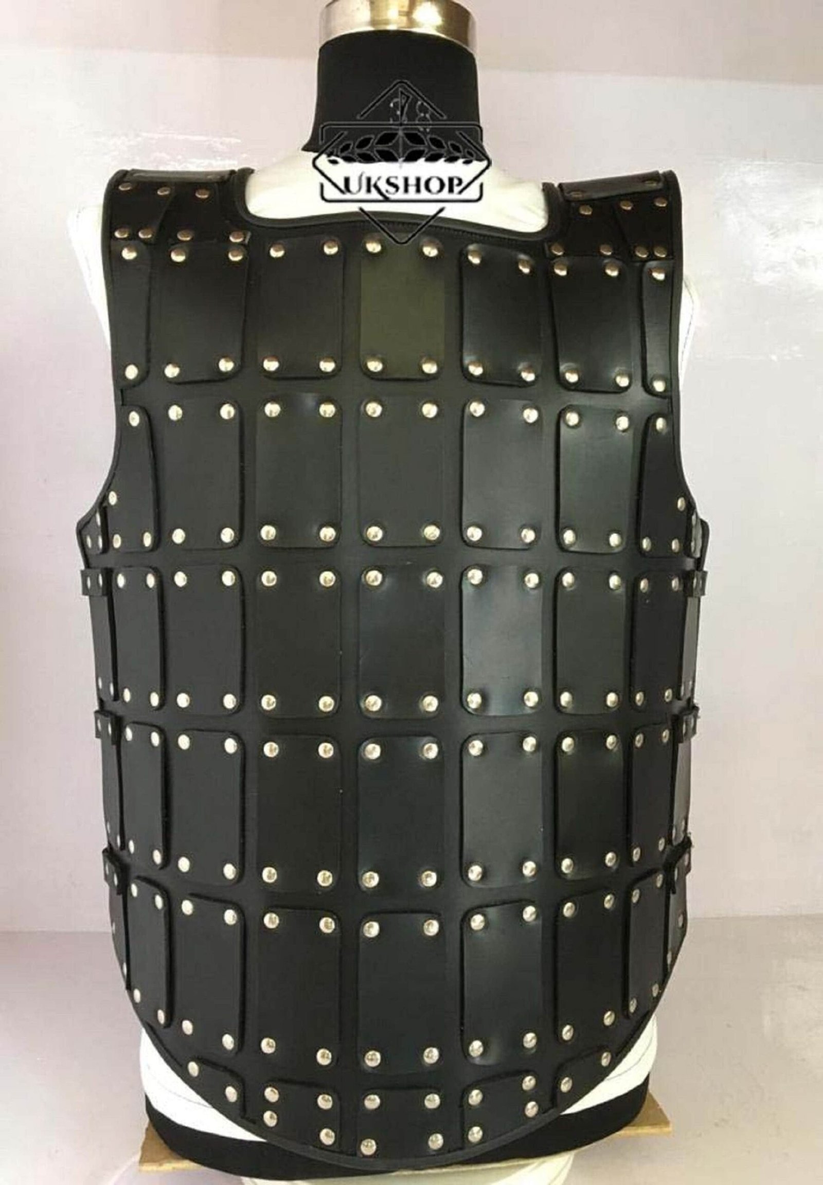 Black leather Armor|  Mercenarie Brigandine Armor | Viking SCA renaissance Larp, Thanks giving gift