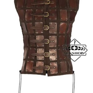 Short Leather Brigantine, Leather body armor, Thanks giving gift