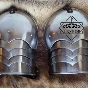 Simple XIV Century Medieval Pauldrons arm| Steel Pauldrons| pauldrons sca armor steel armor medieval SCA Larp, Thanks giving gift