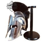 Great king Leonidas Spartan Helmet 300 movie With Black Plume