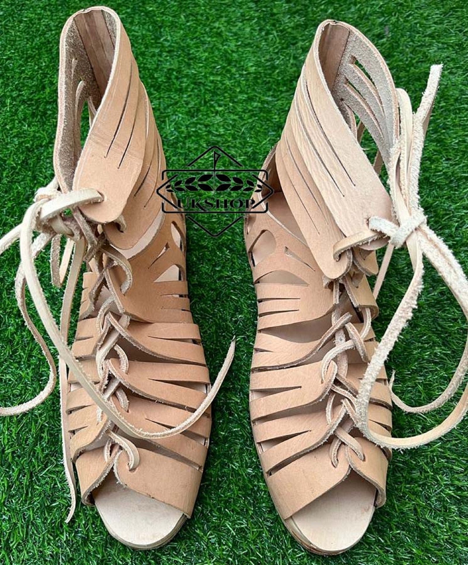 roman sandal natural brown
