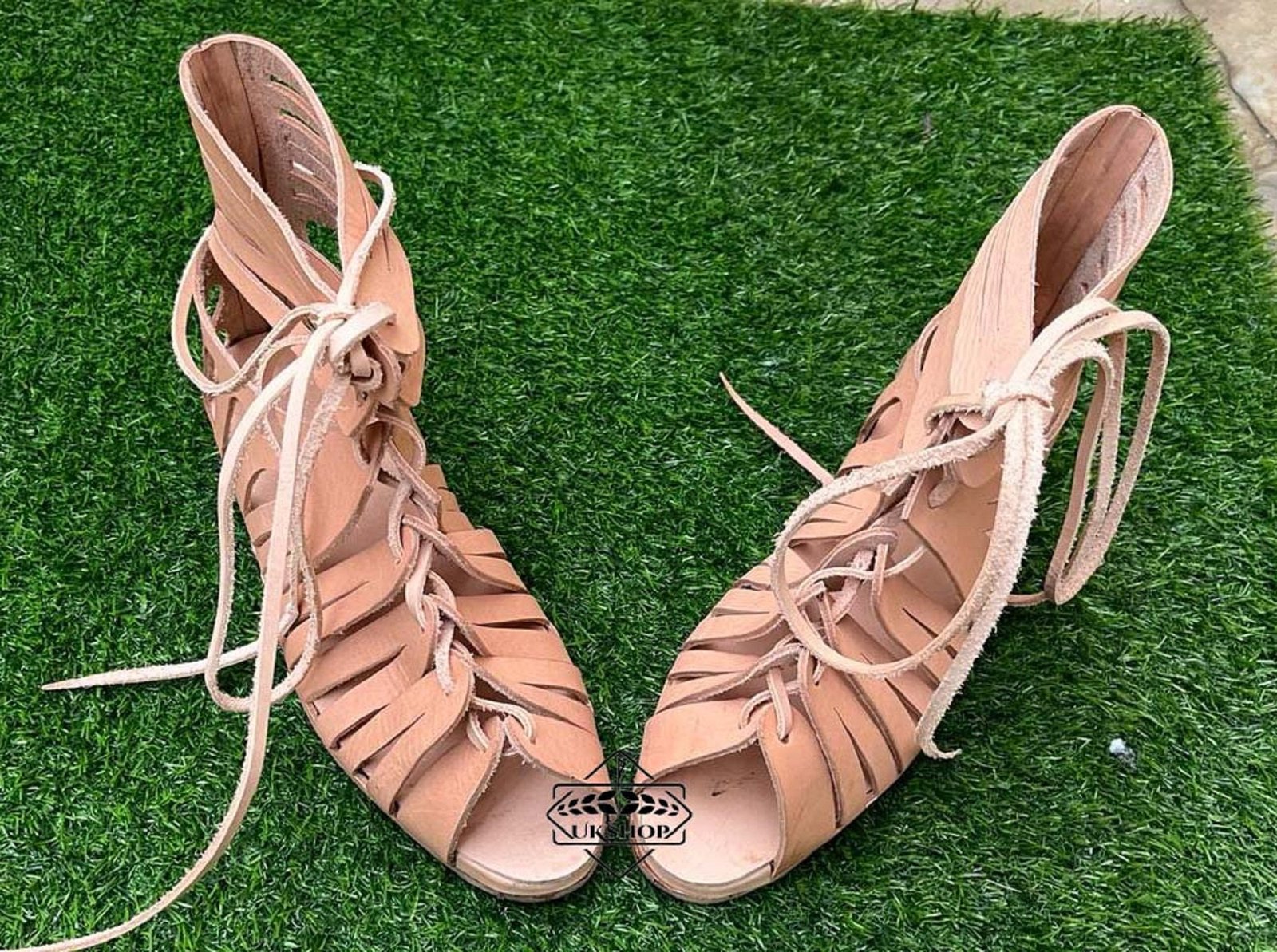 roman sandal natural brown