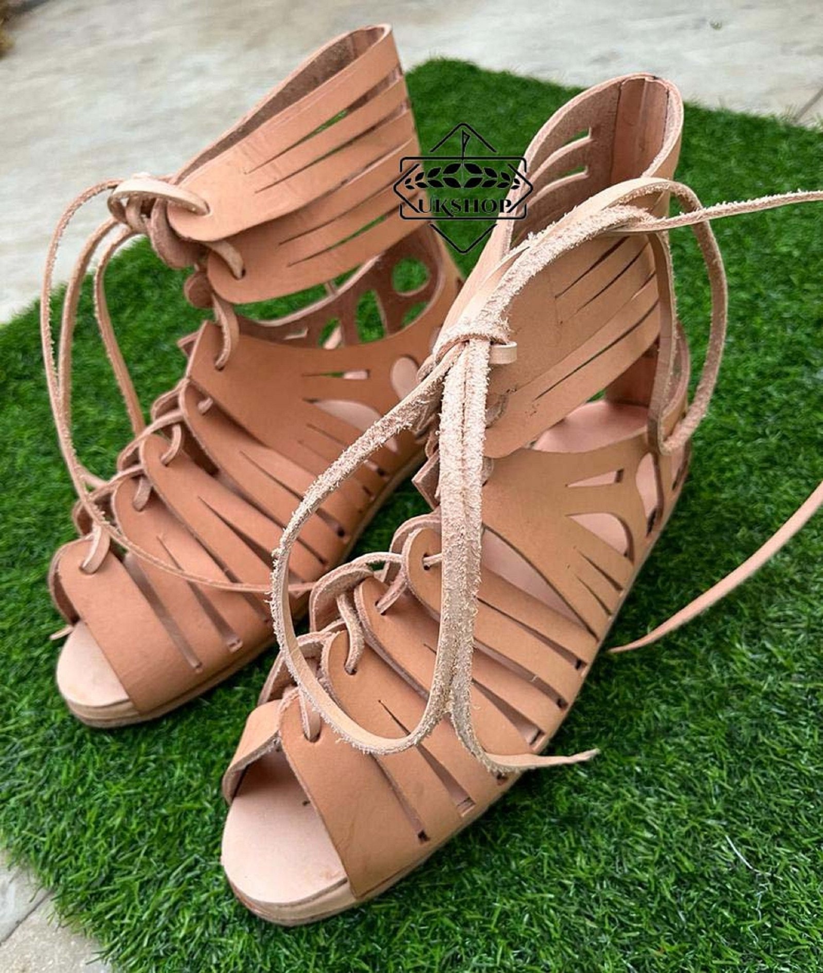 roman sandal natural brown