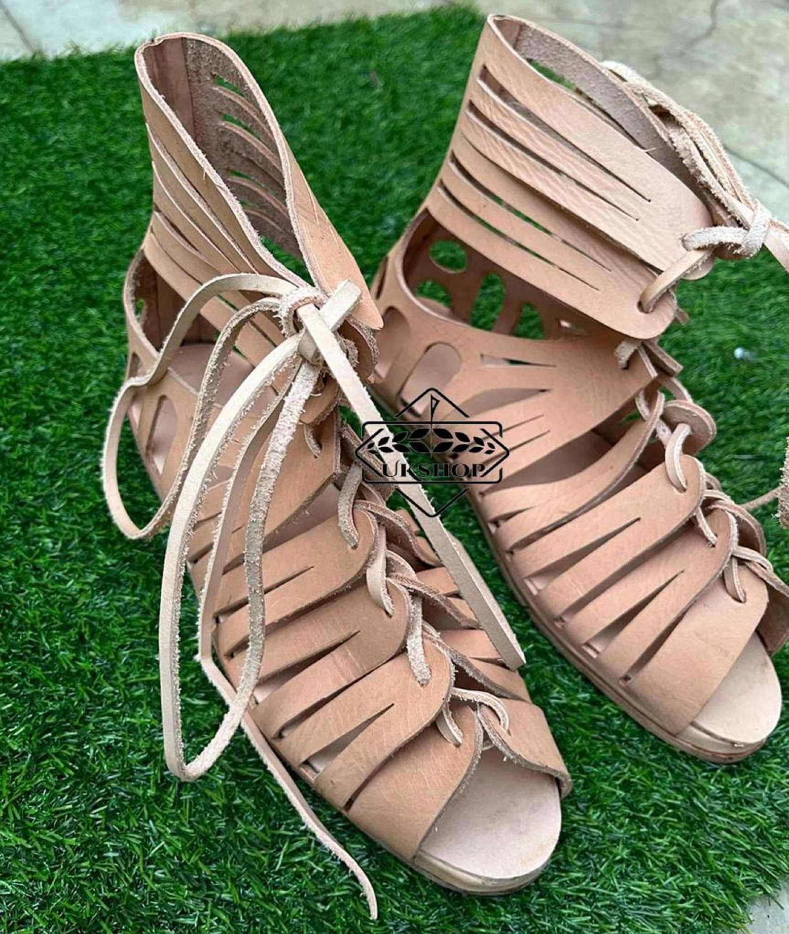 roman sandal natural brown