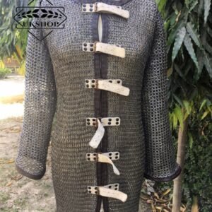 9mm Chainmail shirt, 9MM Flat Riveted with Solid Rings, Medieval opened chainmail shirt, Thanks giving gift