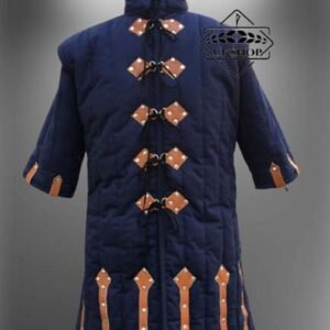 Medieval Costume Gambeson Reenactment Roman Blue Color Fancy Style, Thanks giving gift