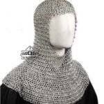 Aluminum Chainmail Coif 9mm Flat riveted with Washer