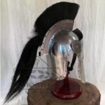 roman helmet silver finish