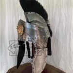 roman helmet silver finish