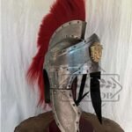 roman helmet silver finish