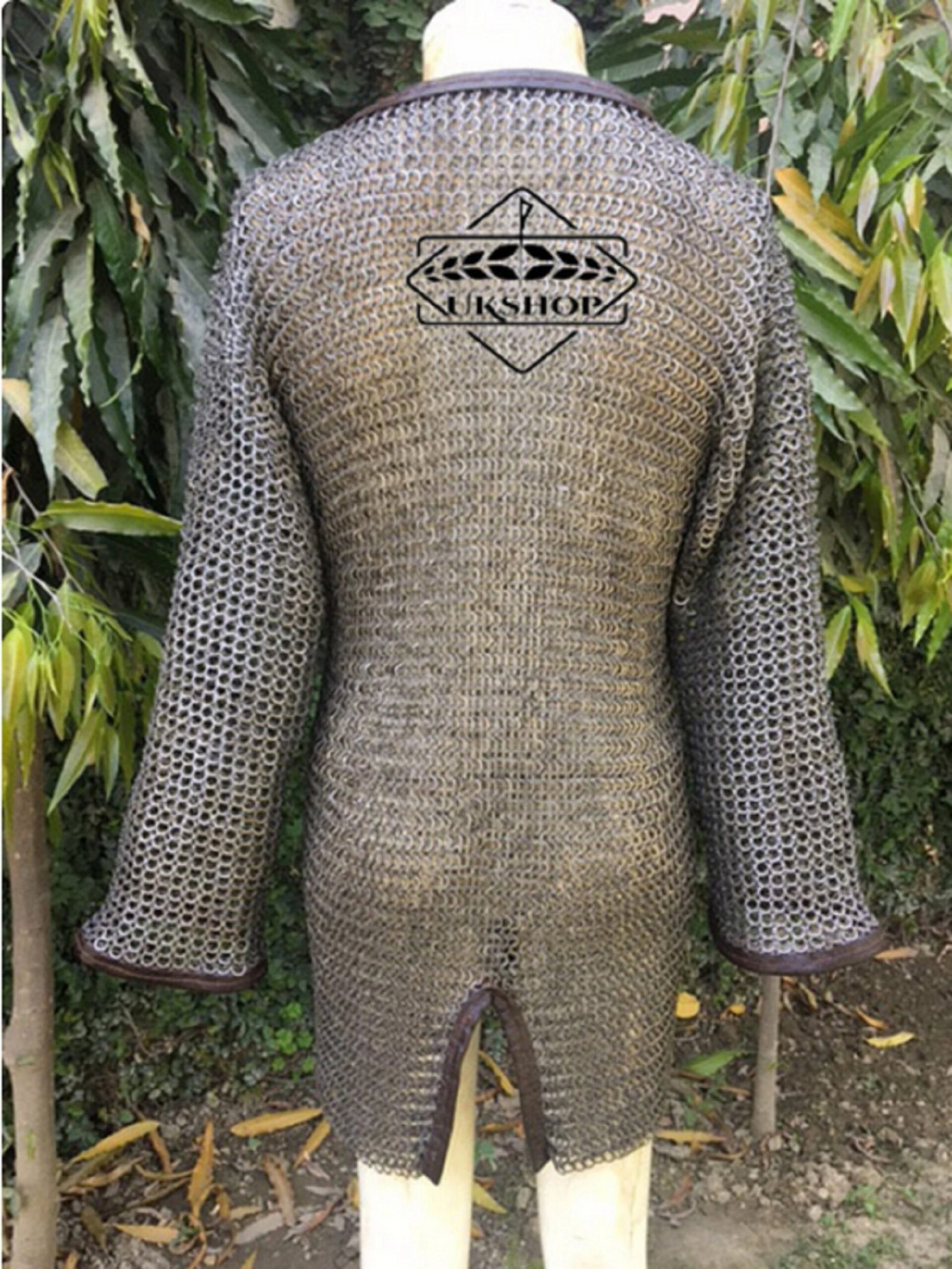 chainmail hauberk with buckle clouser