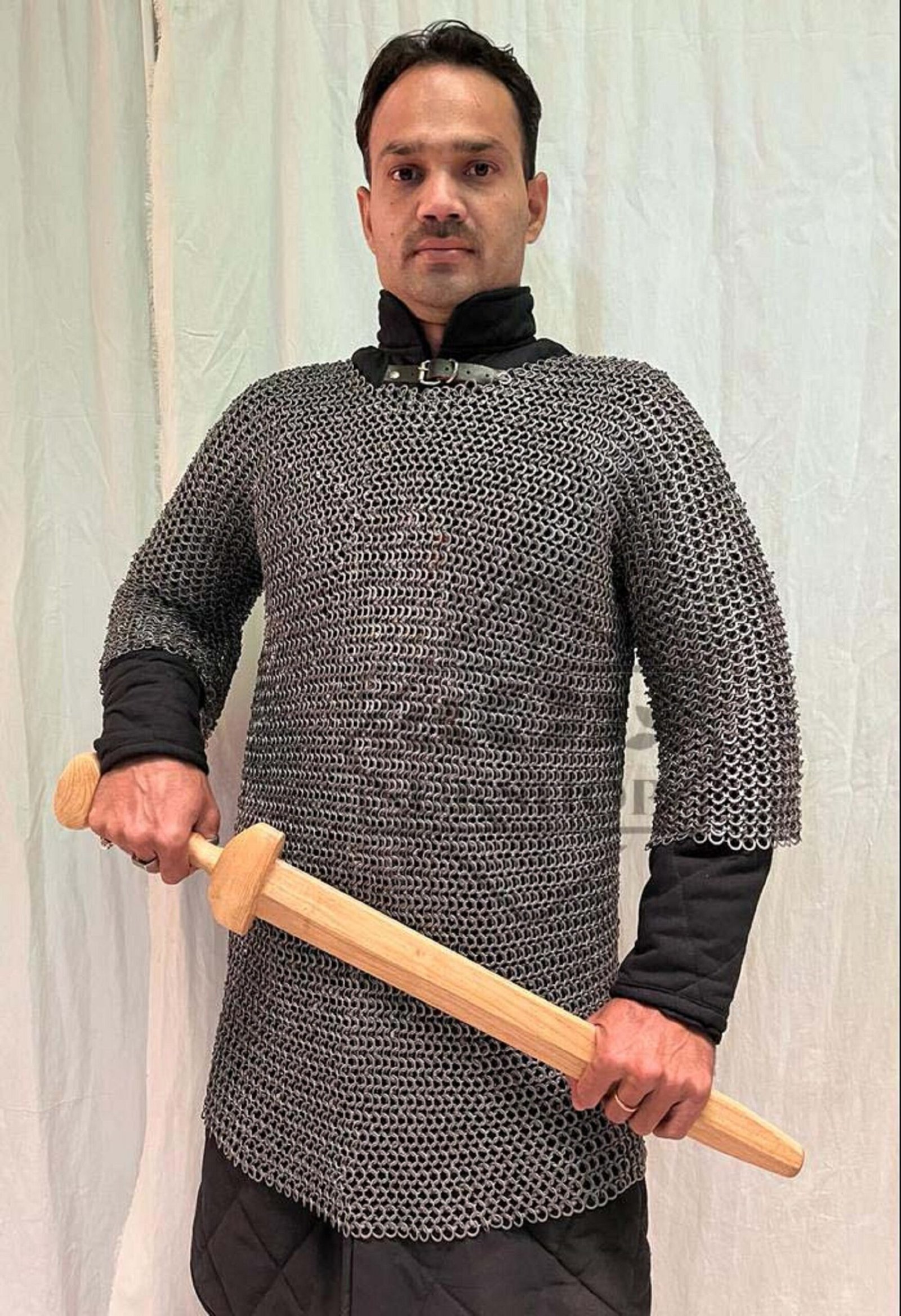 chainmail haubergeon flat ring riveted 10MM