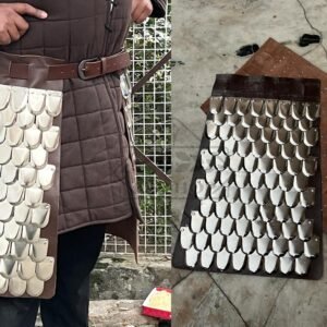Medieval Scale Armor Skirt with Leather Liner 20G Steel LARP