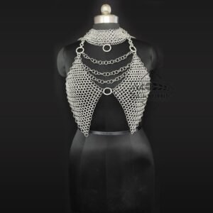 Sexy Female Butted Chainmail Bra Aluminium, Chainmail top, mother day gift