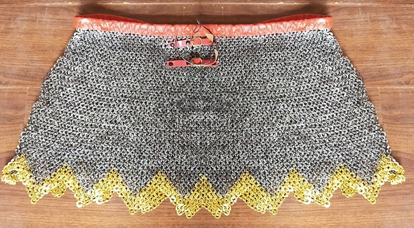 Chainmail Skirt, Medieval Knight Handmade Chain mail Skirt 9mm Flat Riveted Washer Mild Steel Handmade Gifts