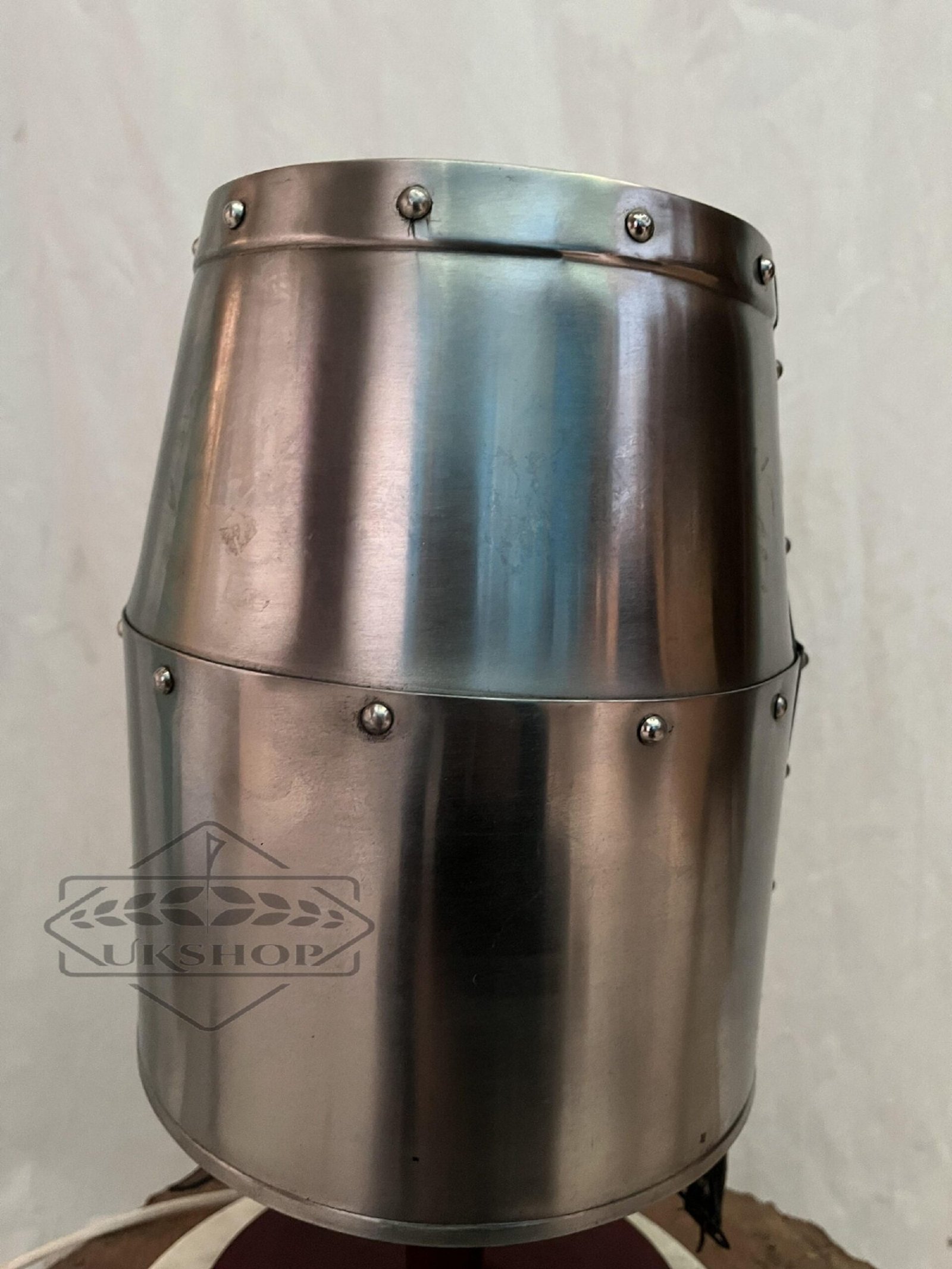 Crusader Knight Great Helmet with Brass Cross