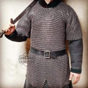 Chainmail Shirt, 8mm Flat Riveted With Flat Washer Chainmail Short Sleeves Shirt Handmade Gifts