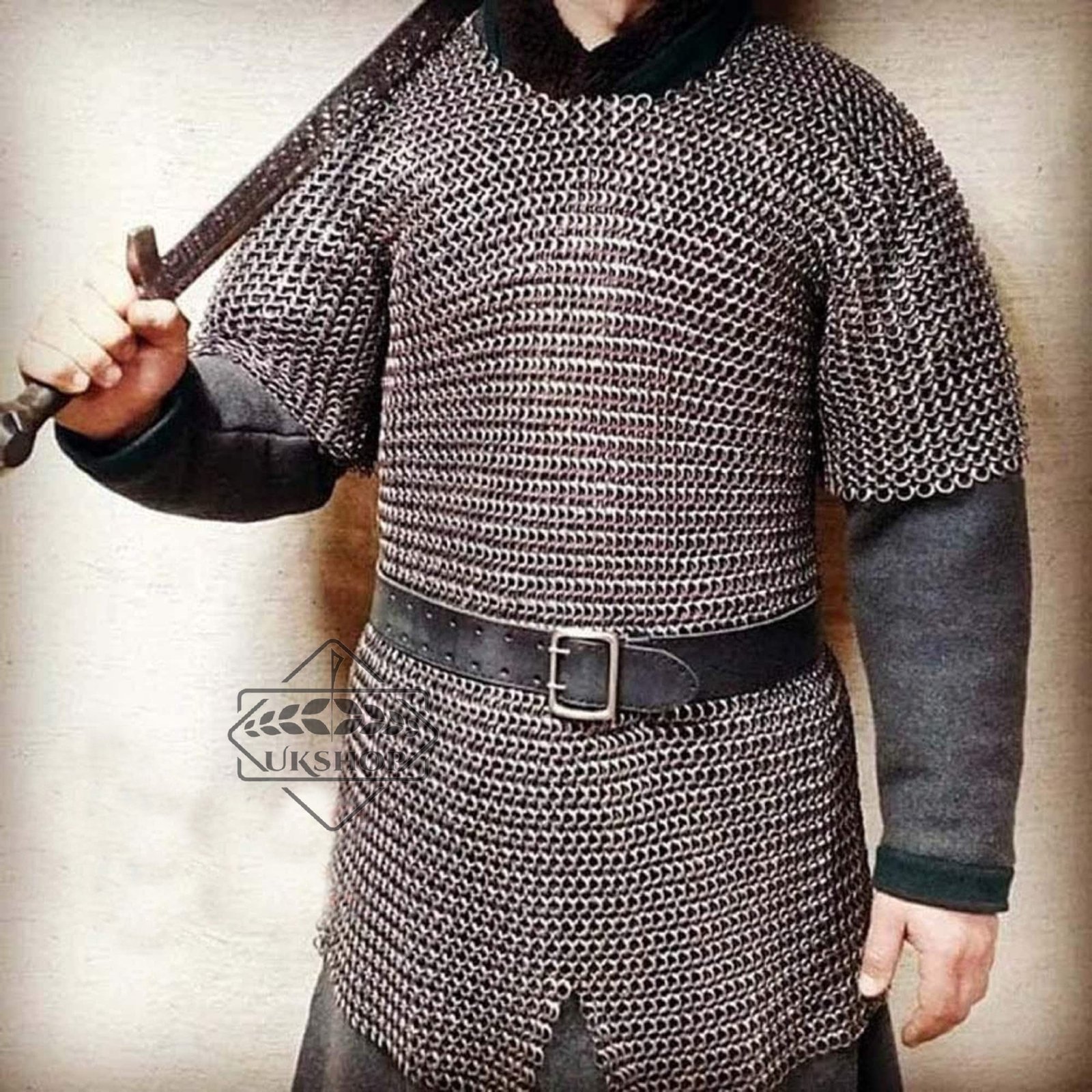 Chainmail Shirt, 8mm Flat Riveted With Flat Washer Chainmail Short Sleeves Shirt Handmade Gifts