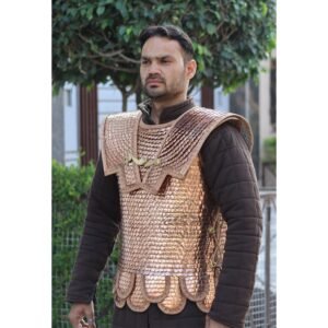 Bronze Scale Lorica Squamata, 15x25 MM Roman Scale Armor With Doubler & Double Pteruges, Thanks giving gift