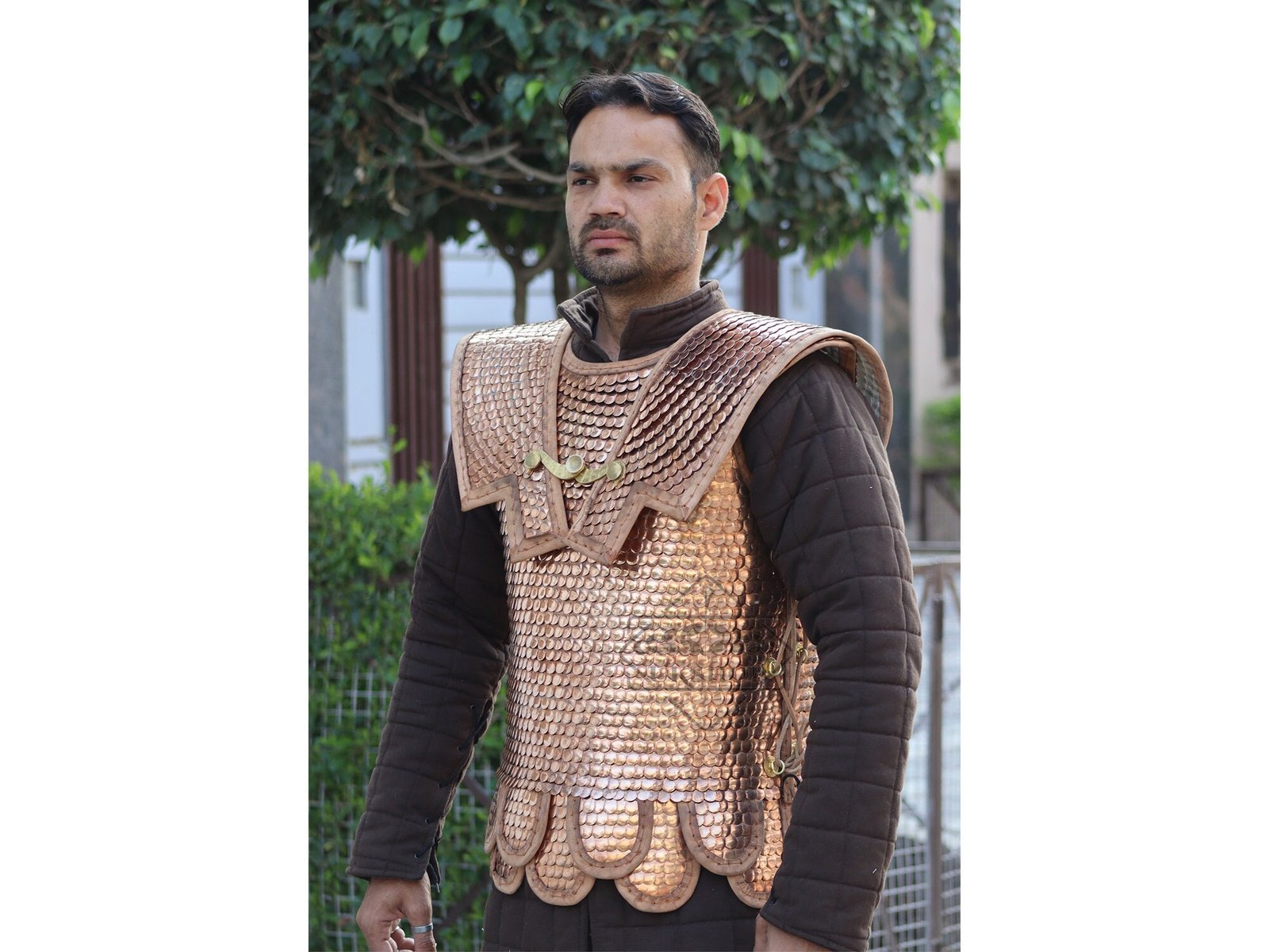 Bronze Scale Lorica Squamata, 15x25 MM Roman Scale Armor With Doubler & Double Pteruges, Thanks giving gift