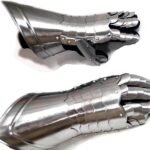 Medieval Handcrafted Gauntlet Armor Steel and Leather Hand Protective Gloves, Thanks giving gift