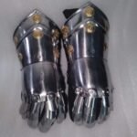 Medieval Handcrafted Gauntlet Armor Steel and Leather Hand Protective Gloves, Thanks giving gift