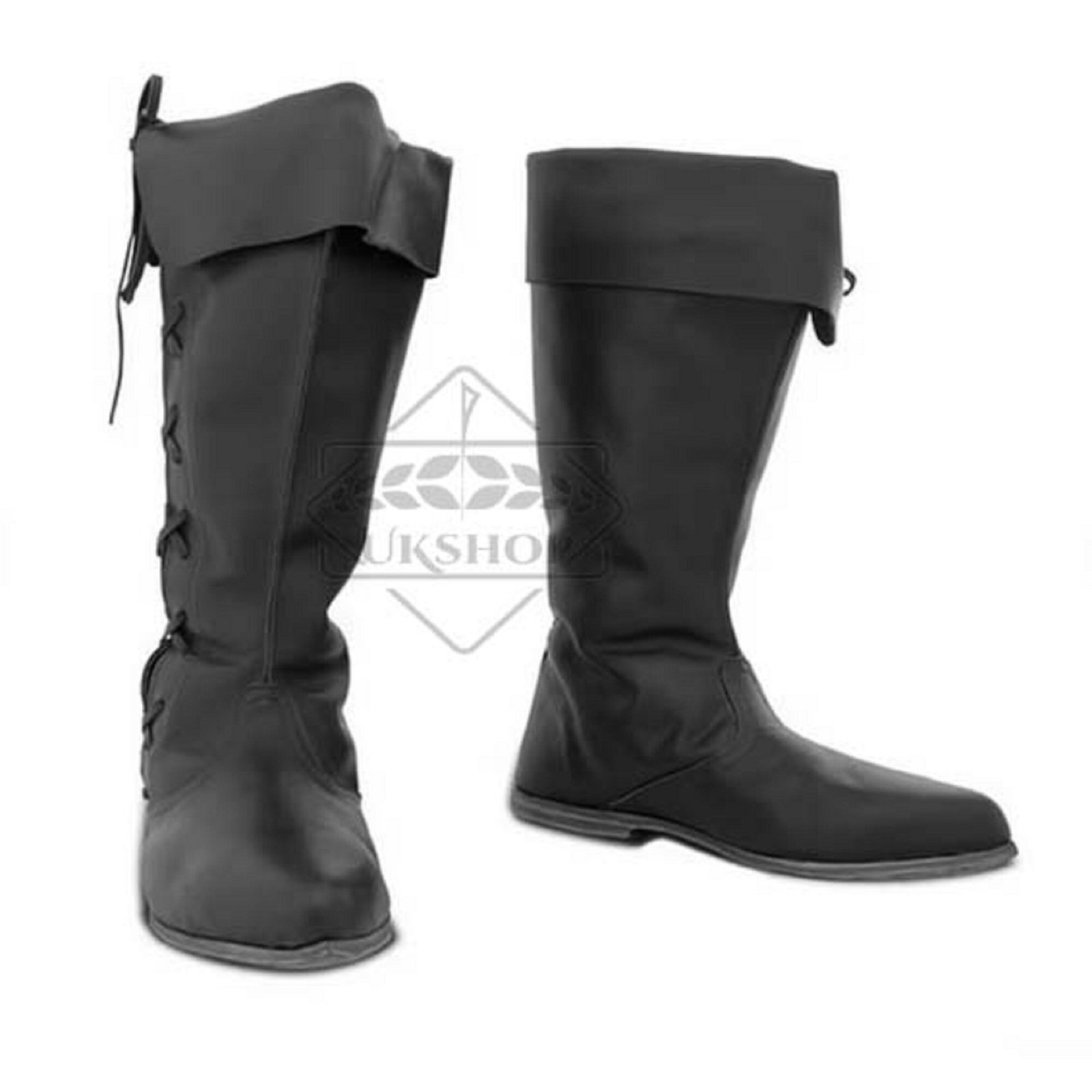 Medieval Long Boots Side Laces
