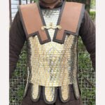 Roman Lorica Squamata, Scale Armor alternating brass and Tinned Coated 15x25 MM (Scale Armor) Double Pteruges, Thanks giving gift