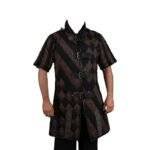 Medieval Gambeson Cotton Padded Black Leather Trim