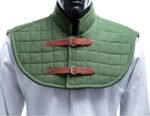 medieval padded gorget -  Green Cotton arming Collar