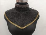 Chainmail Collar 8MM Flat Ring Riveted With Solid Ring