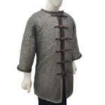 Chainmail Shirt Front Open - 9 MM Flat Riveted With Solid Rings