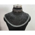 Chainmail Collar 9MM Flat Ring Riveted alternative Solid Ring with Aluminium Trim