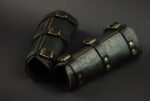 Medieval Armor Bracers A Pair of Leather Arm Guard - Black