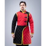 Medieval Long Gambeson - Black & Red