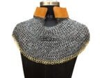 Chainmail Aventail 9mm Flat Riveted Ring Solid Rings with Brass Trim